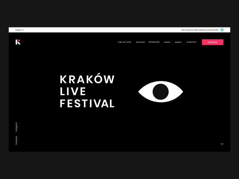 Website Animation for music festival