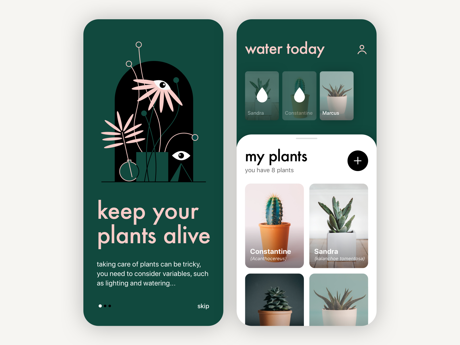 Plant Care App by Olga Vdovenko on Dribbble