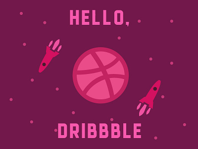 Hello, Dribbble debut planet space