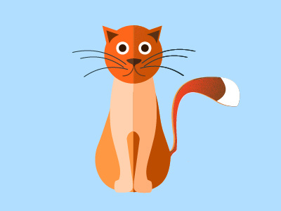 Orange cat blue cat character icon illustration orange vector web
