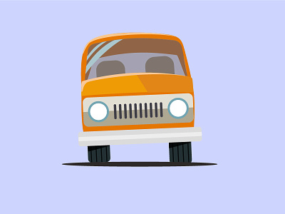 The Van advertising auto car design illustration web