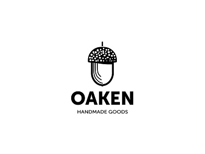 OAKEN logo illustration logo monochrome wood