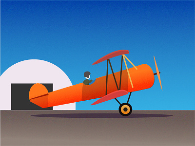 Airplane illustration advertising airplane design flat grain illustration vector