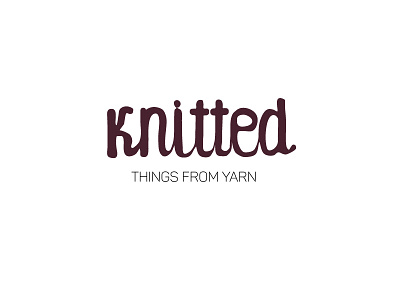 Knitted Logo design handdrawn knitted lettering logo vector web yarn