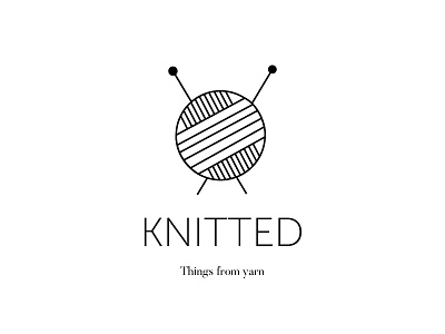 Knitted Logo Rebound handmade knitted logo vector yarn