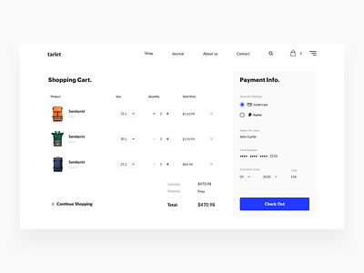 Checkout Page animation checkout clean creative design ecommerce figma payment sketch ui ux web website
