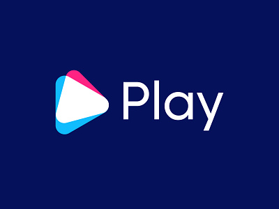 play app branding design graphic design illustration logo mimimal play symbol ui vector