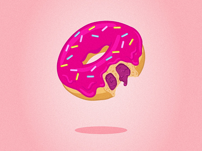 Drippin' Donut candy color colors donut donuts dripping food graphic design illustration jam pink sweets