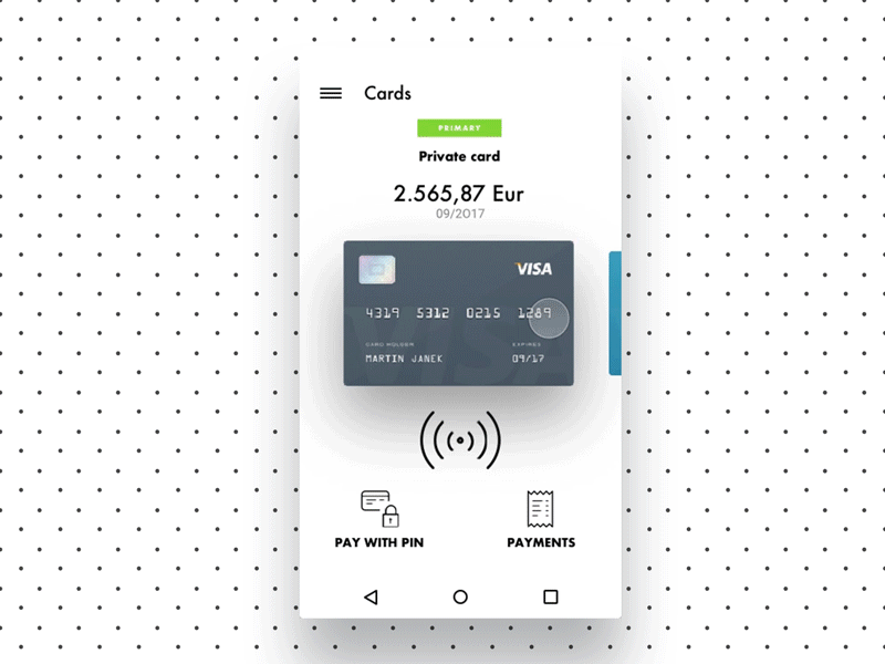 Payment app animation