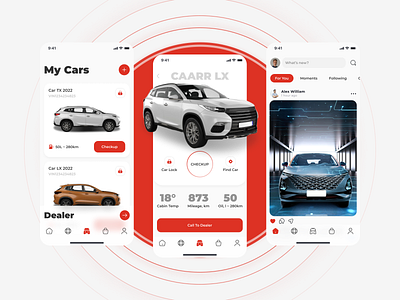 Concept App for Car Brand app auto car design ios mobile app product social media typography ui ux