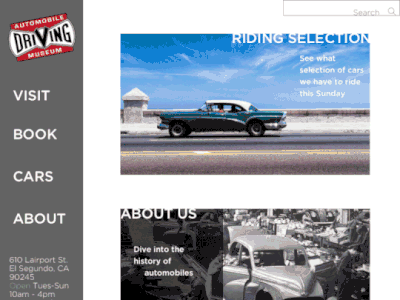 Automobile Driving Museum concept uid automobiles ixd ui