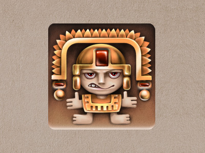 Inca avatar character icon illustration inca painting