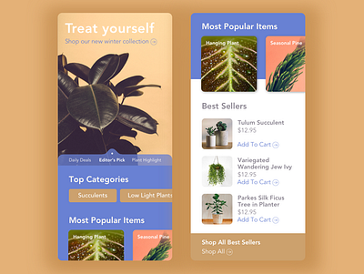 Plant E-Commerce Concept app app design product product design ui ui design uiux ux ux ui