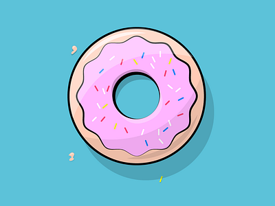 Monday Doughnut cartoon donut dough doughnut pink sprinkles sugar sweets