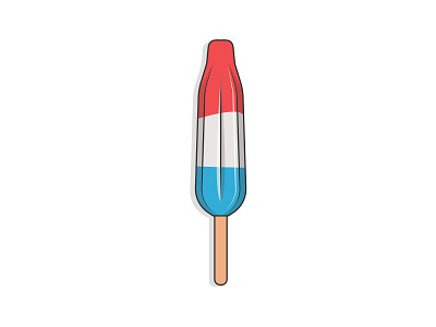 Bomb Pop bold bomb pop cartoon design illustration illustrator popsicle thick lines vector