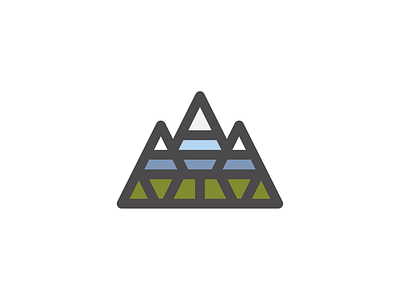 Mountains Logo green illustrator lines logo mountain mountain logo mountains thick lines