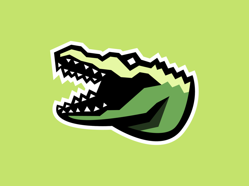 Gator thick lines lime green logo esports logo esportslogo esports alligator gator