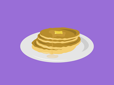 Pancakes breakfast butter dough illustration illustrator pancakes syrup