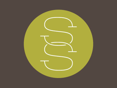 double-s logo thin letterform