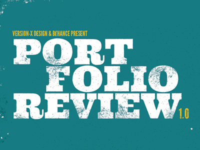port•folio•review event faded los angeles north hollywood portfolio poster review texture typography vintage