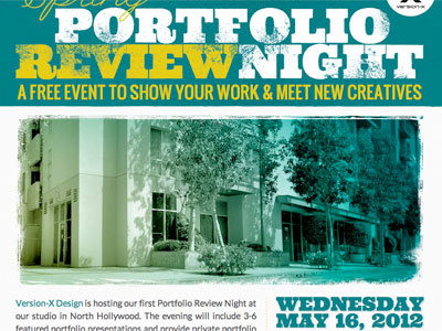 Review Event Site agency design event free los angeles north hollywood portfolio review version x website