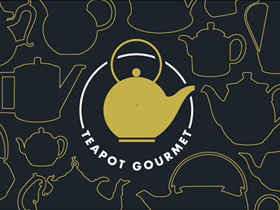 Teapot Gourmet gourmet illustration illustrator kitchen logo pot silhouettes teapot