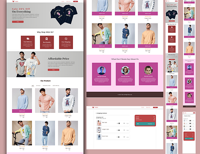 Responsive E-commerce Website design e commerce simple ui website