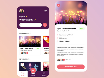 Event Finder App app event event finder ui ux