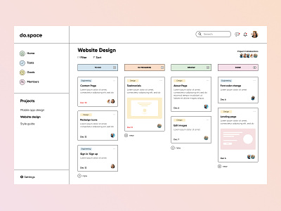 do.space lists project management project management tool tasks to do ui ux