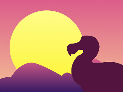 Where are you Dodo? animal extinction bird dodo island mauritius sunset