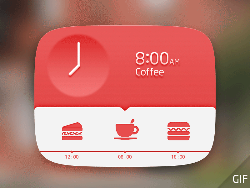 Dining-time gif icon ui widget