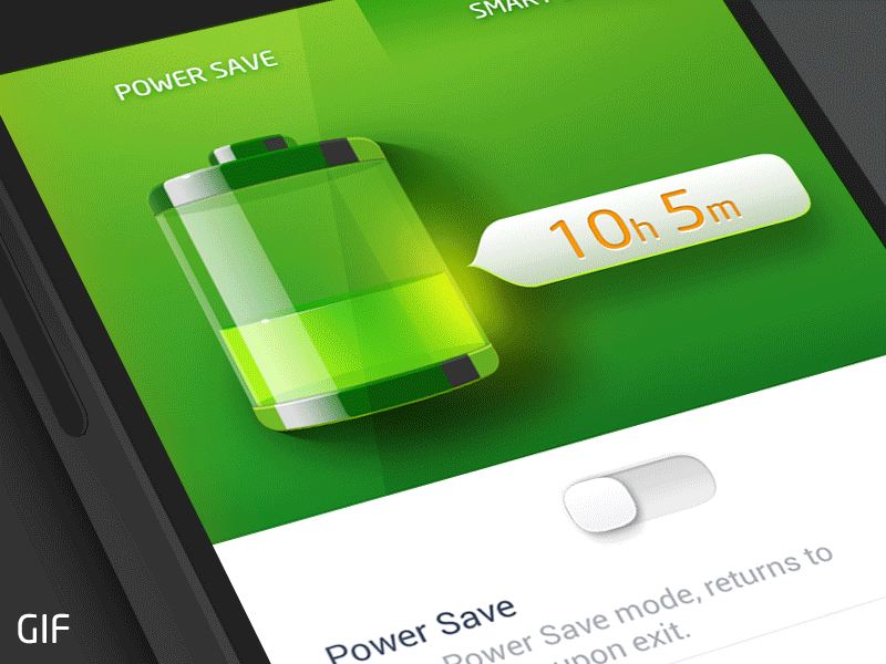 Power Save battery ui