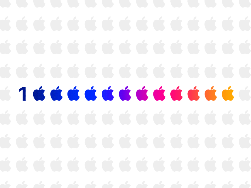 Milestone animation apple gif logo