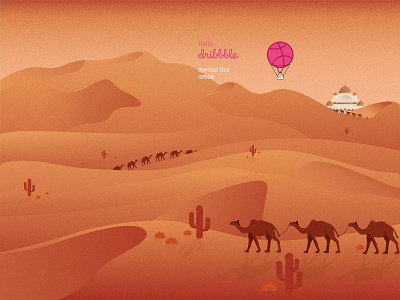 Hello dribble desert illustration photography