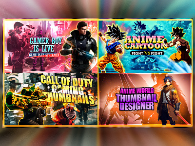 Anime Or Gaming Thumbnails (youtube) ai generated Character 2023 banner design adobe photoshop ai character anime thumbnails cartoon thumbnails fantasy thumbnails pubg thumbnails youtube thumbnails
