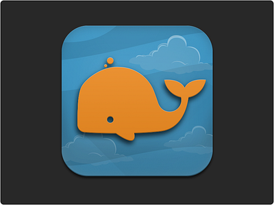Beluga Learning App Icon beluga children friendly icon ios ipad kids learn math orange teach whale