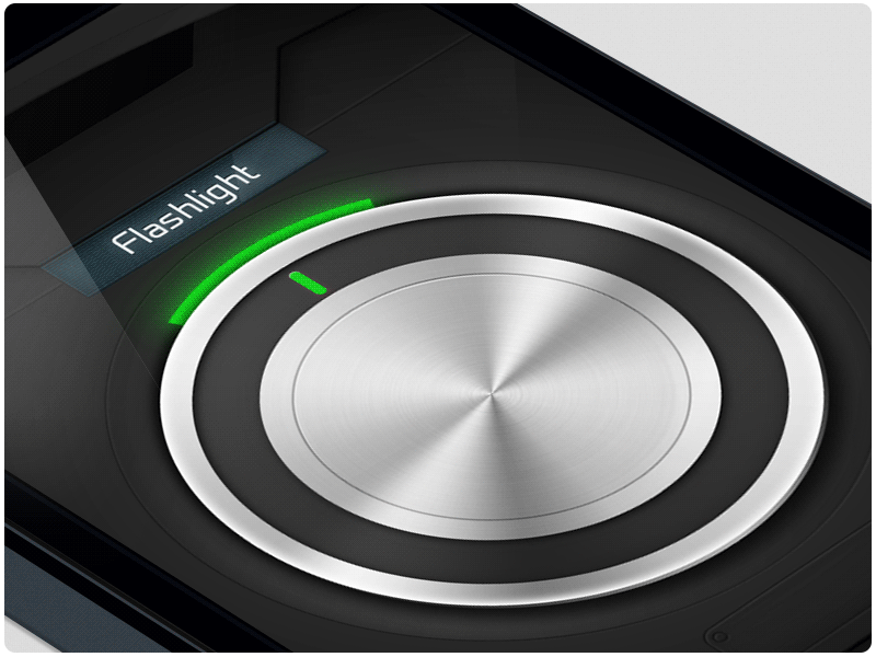 ULTRA Select Wheel (GIF) app futuristic green ios iphone metal ui ultra utility ux wheel