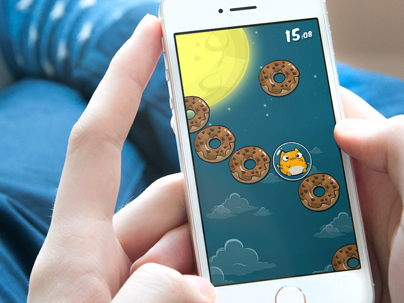 Donuts: Lost In Space! character iphone game space donut doughnut cat cartoon app