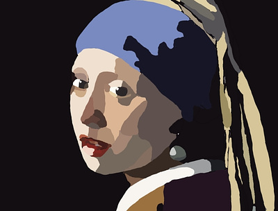Girl with a steel earring digital art girl with the pearl earring painting