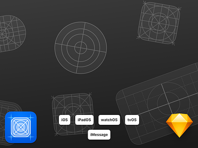 Apple Icon Grids Library for Sketch apple watch appletv freebie icon icons ios ipad ipados iphone mac macos sketch tvos watchos