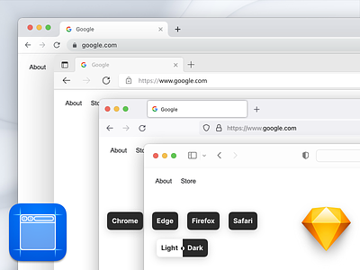 Browsers UI Libraries for Sketch browser browsers freebie sketch ui ui kit