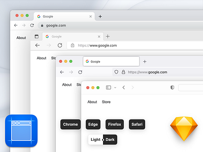 Browsers UI Libraries for Sketch