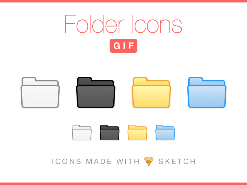 Folder Icons folders gif icons sketch