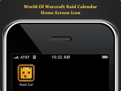 WoW Raid Calendar Icon iphone icon wow