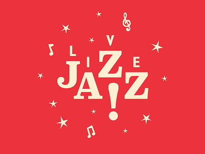 Live Jazz! christmas holidays jazz kitsch music retro type typography