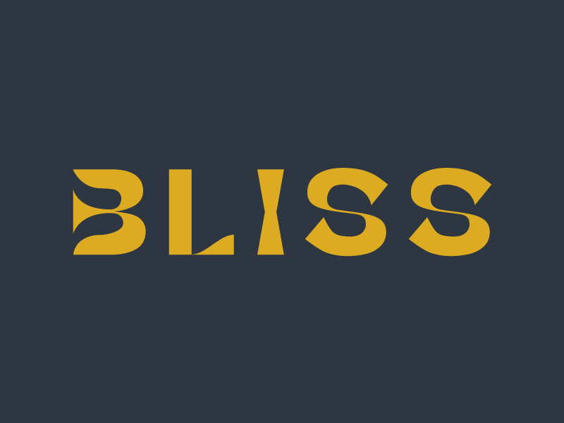 B L I S S identity logo logo 2d type typography