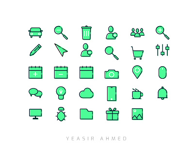 Linear style Icon set branding graphic design icon iconography