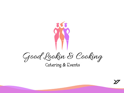 Logo for a female owned Catering company branding graphic design logo logo design trendy women in illustration