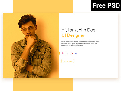 Personal Portfolio (Free PSD)