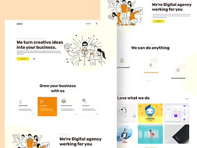 Agency Landing Page ui ui ux uidesign uiux